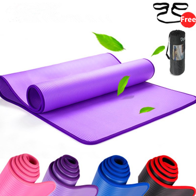 Pilates Yoga Mat - 10mm Non-Slip Yoga Mat 183cm*61cm Thickened