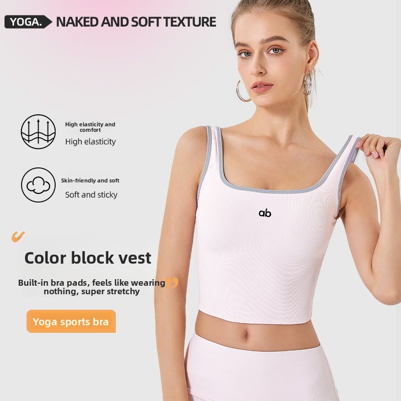 Pilates Yoga Exercises - Women Summer Ribbed Yoga Tank Top