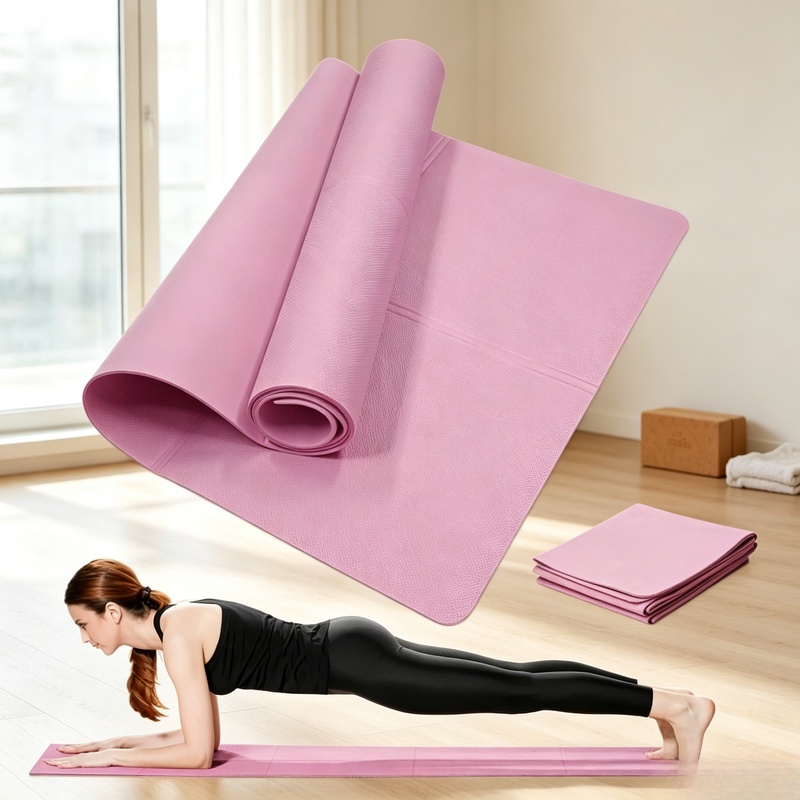 Pilates Yoga Mat - 4mm Thick Non-Slip Yoga Exercise Mat,