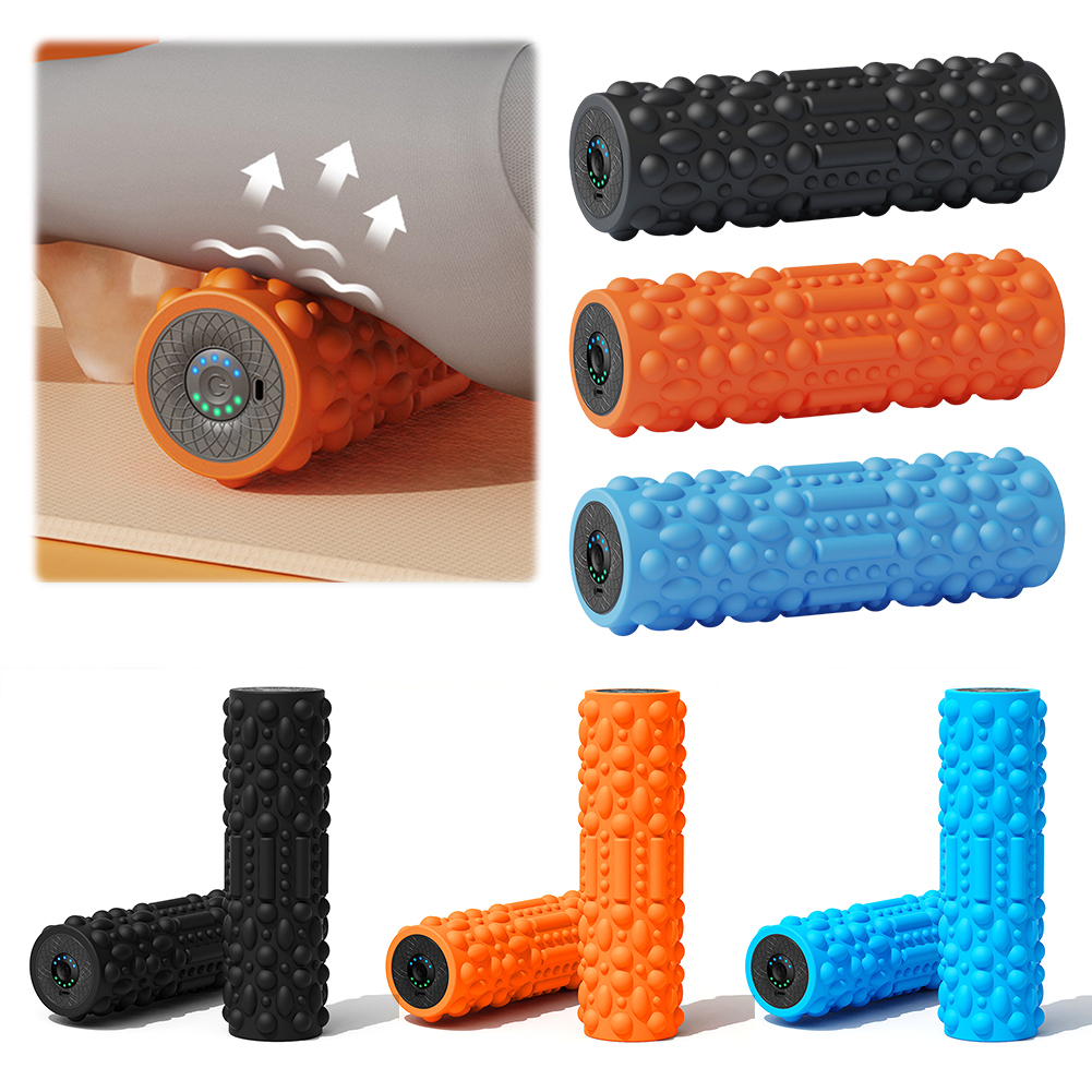 Pilates Yoga Exercises - Electric Vibrating Foam Roller Exercise Roller