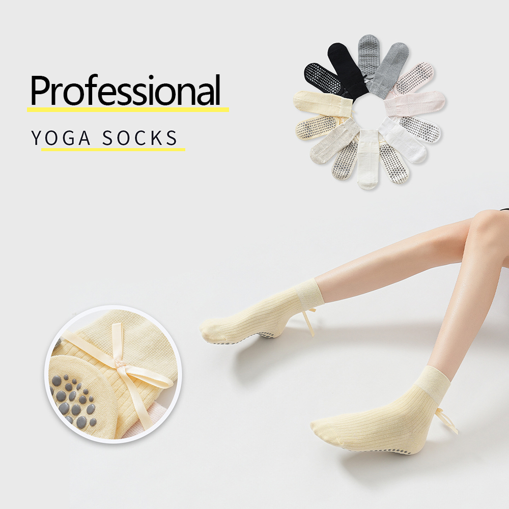 Pilates & Yoga Elastic Band - Cute Bowknot Yoga Socks Girls Sweet
