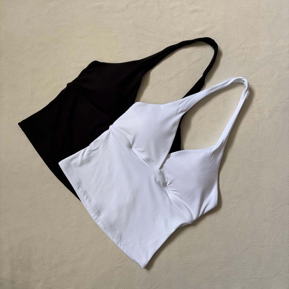Logo V-neck Hanging Neck Vest  - Pilates Yoga Wear review and price