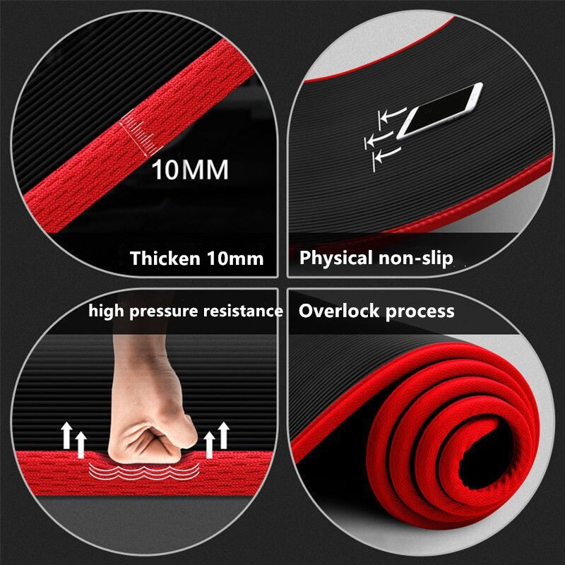 10mm Non-Slip Yoga Mat 183cm*6 - Pilates Yoga Mat review and price