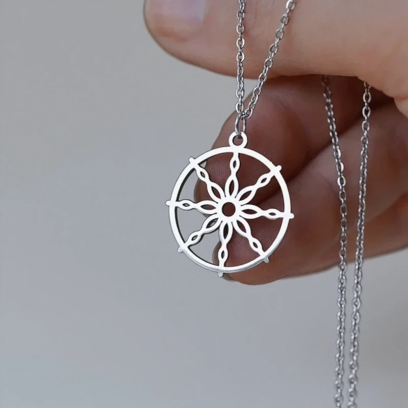 Stainless Steel Necklaces Dhar - Yoga Wheel Dharma review and price