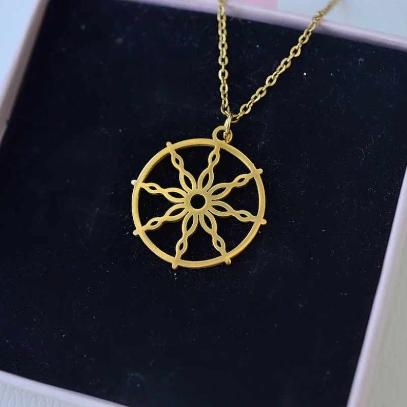 Stainless Steel Necklaces Dhar - Yoga Wheel Dharma review and price