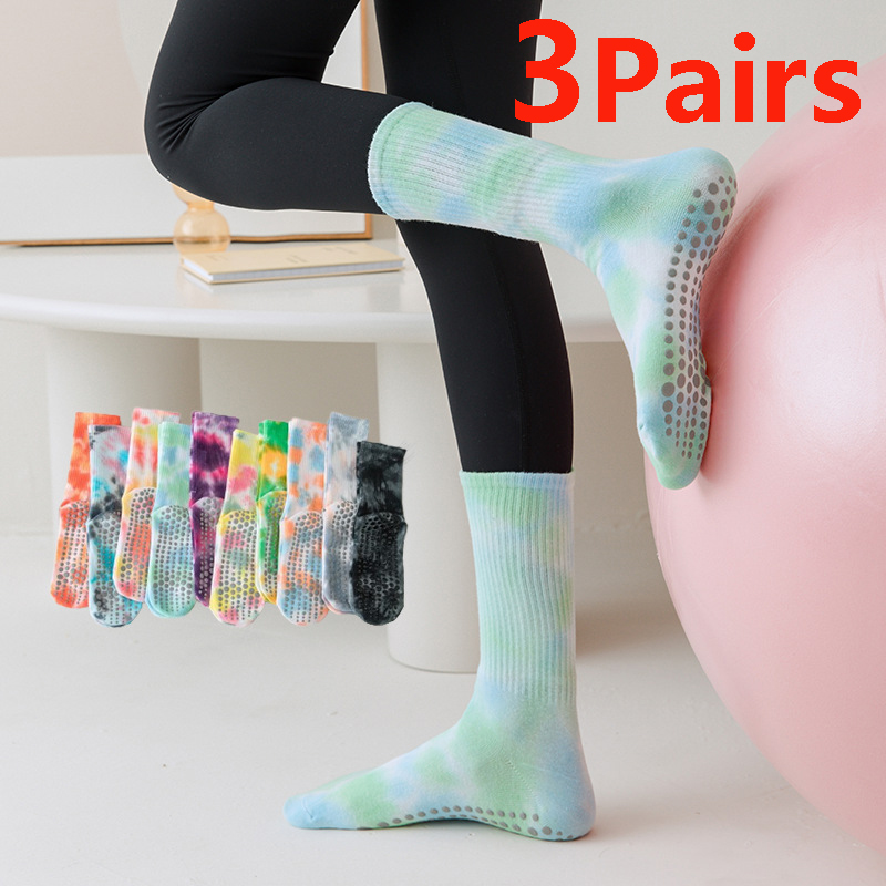 3 Pairs Gradient Yoga Socks fo - Pilates Yoga Hose review and price