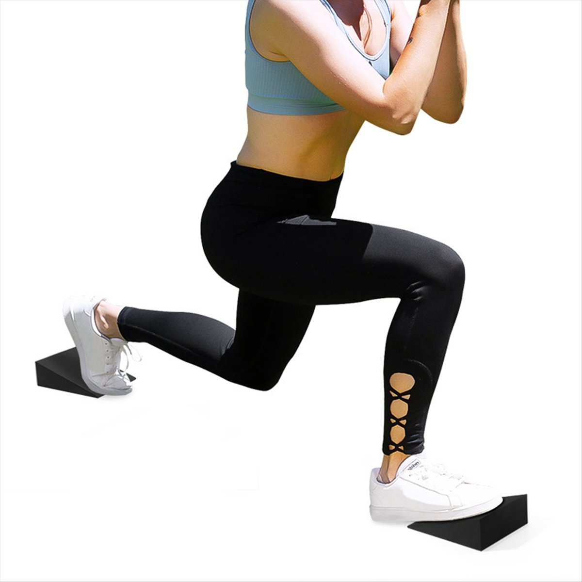ABXY 2Pcs Yoga Wedge Blocks EV - Pilates Yoga Exercises review and price