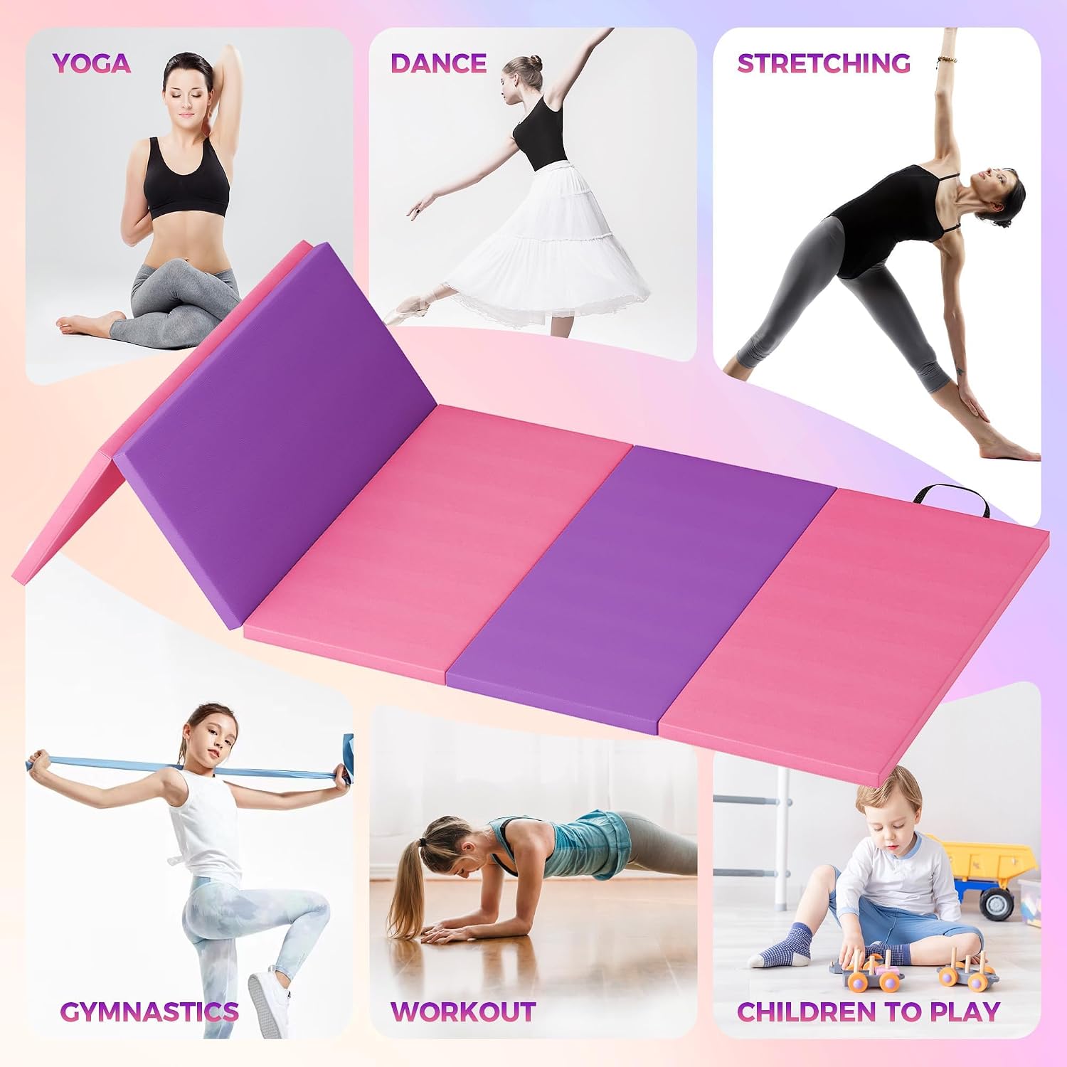 Foldable Yoga Mat Gymnastics M - Pilates Yoga Mat review and price